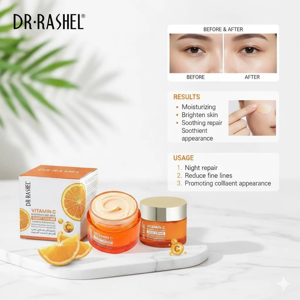 Vitamin C Night Cream for Anti-Aging & Skin Repair