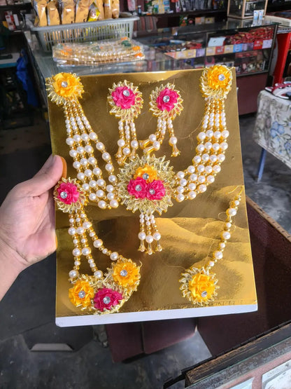 Bridal Mehndi Jewellery Set Necklace Earing Kara Bangals set