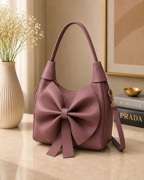 Women Leather Plain Shoulder Bag