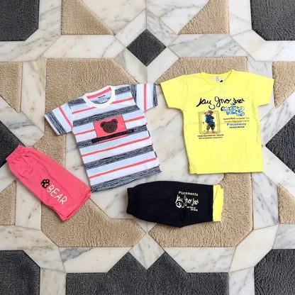 Kids Striped Shorts Set 2 Pairs Cotton
