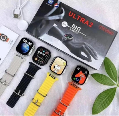 Ultra 2 Smart Watch Orange Silicone Bluetooth 5 Fitness Tracker