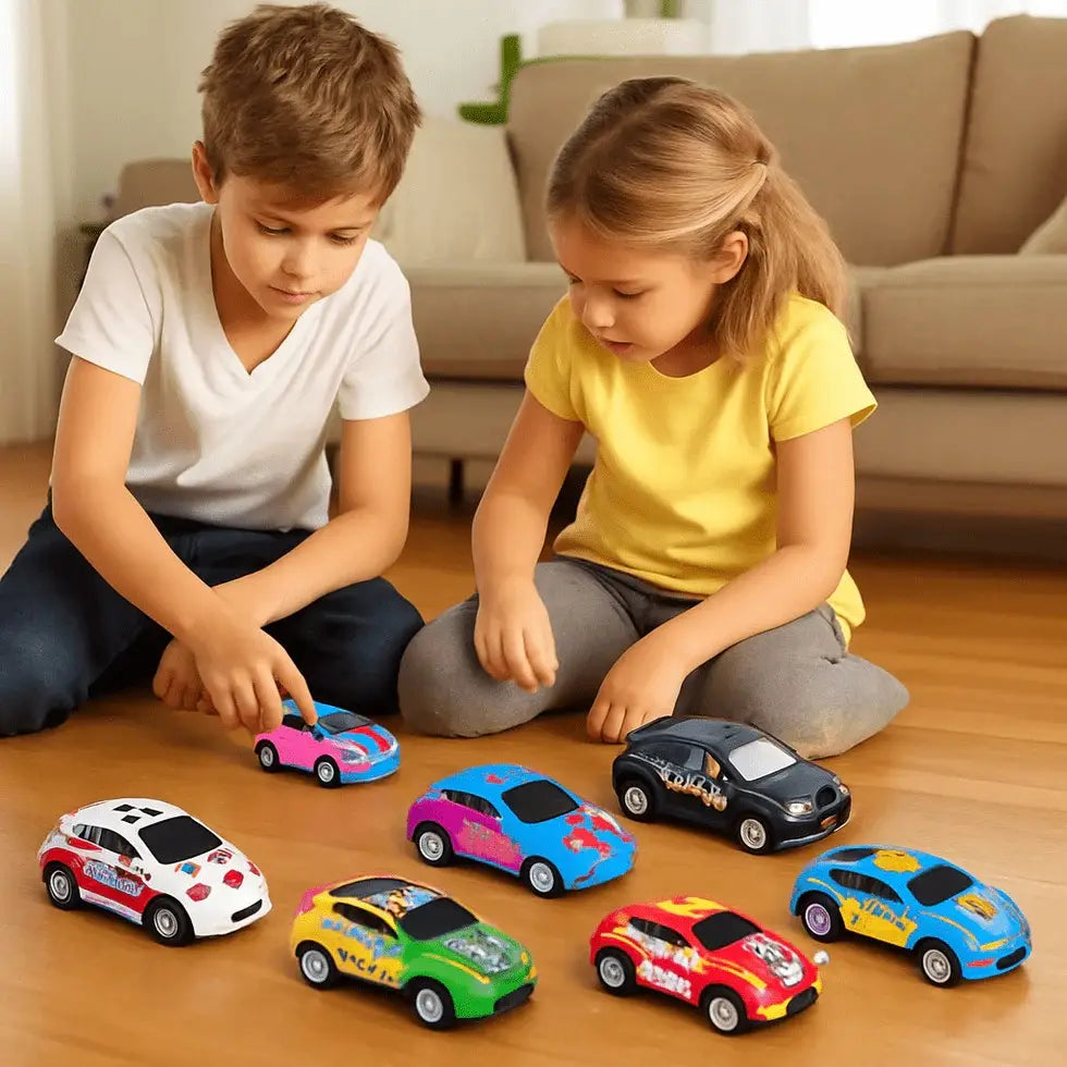 Pull Back Die-Cast Cars Set 6 Pcs