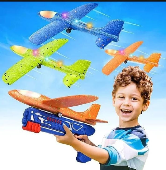 Kids Glider Airplane Launcher Toy – Foam Flying Plane Gun