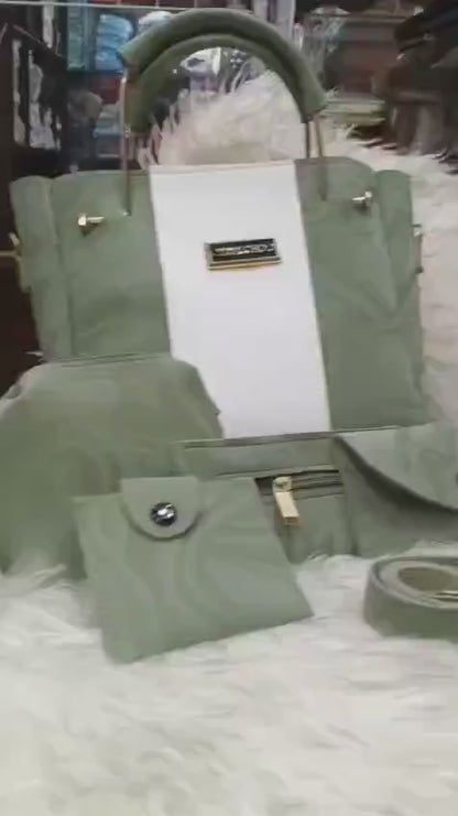 Girl's Leather Textured Hand Bag Set